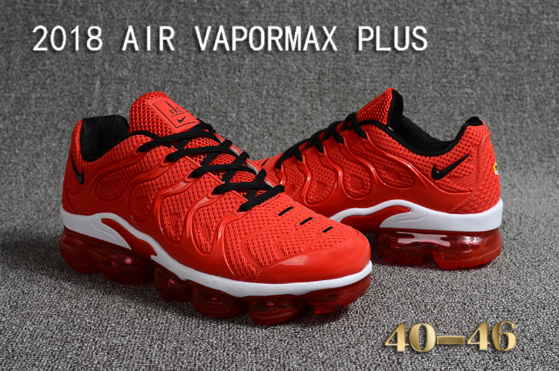 Men Nike 2018 Air VaporMax Plus Red Shoes